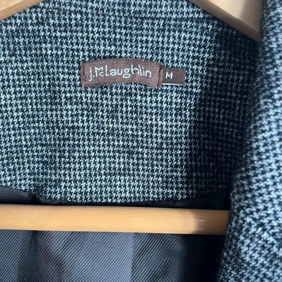 J. McLaughlin Black/White Houndstooth Wool Blend Cate Blazer Vest - Picture 6 of 11